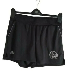 Adidas Climalite  Running Short women's size L Black w white stra net generation
